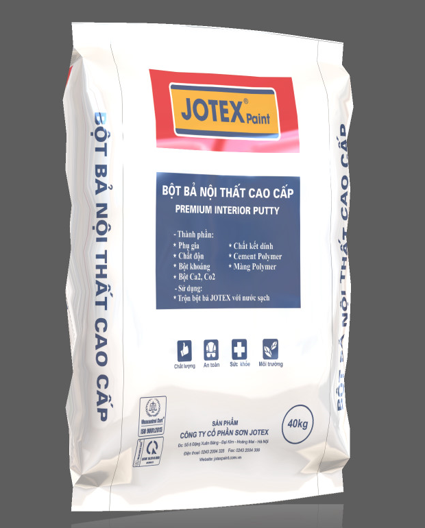 Bột bả (Bột trét) nội thất cao cấp Jotex-Premium Interior Putty